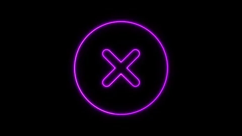 Glowing neon exclamatory icon isolated . Video stock 299569311