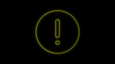 Glowing neon exclamatory icon isolated . Stock Footage 299569347