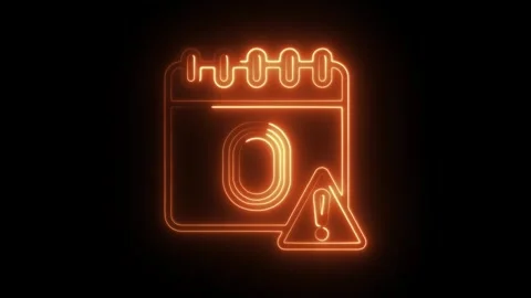 Glowing neon exploit icon isolated on black background. HD Video motion gra.. Stock Footage 304113547