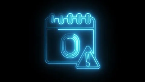 Glowing neon exploit icon isolated on black background. HD Video motion gra.. Stock Footage 304113569
