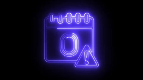Glowing neon exploit icon isolated on black background. HD Video motion gra.. Stock Footage 304113570