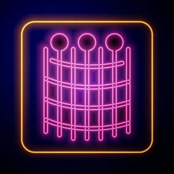 Glowing neon Fishing net pattern icon isolated on black background. Fishing Stock Illustration