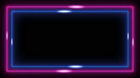 Glowing neon frame for abstract background Stock Footage 137175824