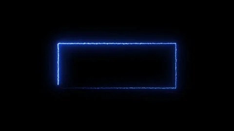 Glowing neon frame animated on background. neon rectangle frame line seamle.. Видео 336549797
