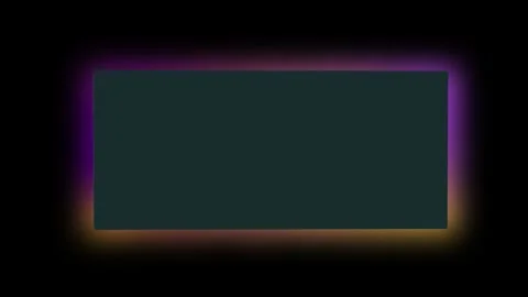 Glowing neon frame animation. Dark background with gray rectangular frame Stock Footage 317394748