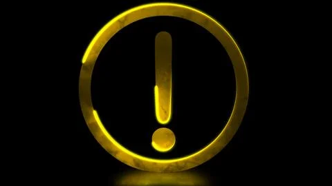 Glowing neon frame effect looping caution warning sign symbol. Black backgr.. イラスト素材