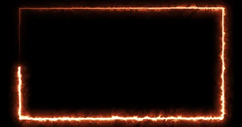 A glowing neon frame moving around the perimeter of a rectangular screen. A.. Stockbeeldmateriaal 293949892