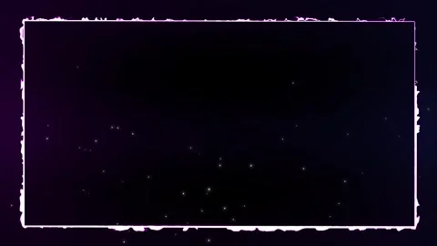 Glowing neon frame with sparkling particles on dark background, award ceremony Stock Footage 336962564