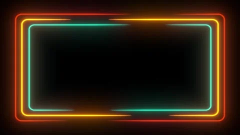 Glowing neon frame with speed light effects Stock Footage 309913508