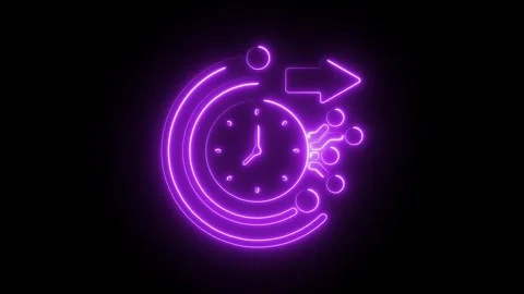 Glowing Neon Future Technology Icon, Innovation and Advanced Tech Symbol, H.. Stock Footage 301187474