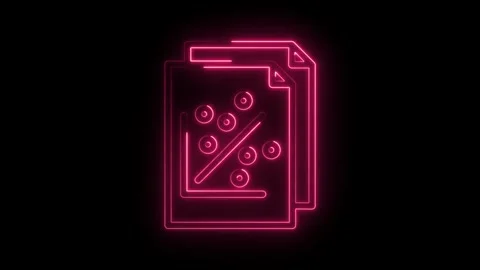 Glowing neon game strategy documents with analysis and tactics on black Stock Footage 330781795