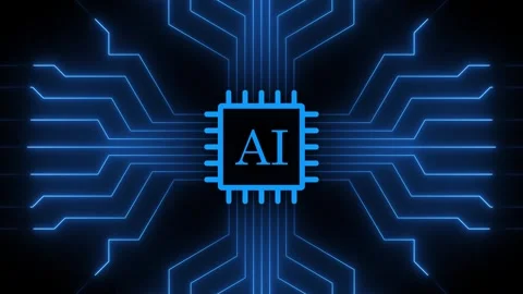 Glowing neon geometric background and high tech circuit board connection sy.. Video stock 336020464