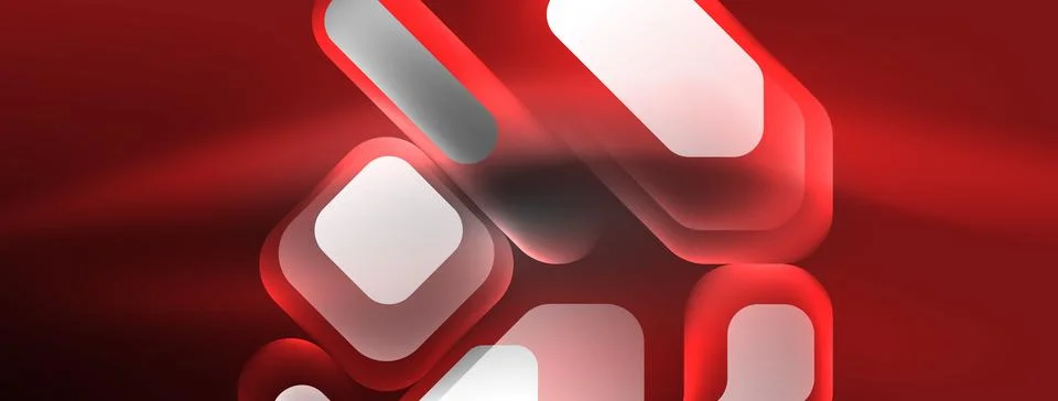 Glowing neon geometric elements abstract background. Neon light or laser show 스톡 일러스트