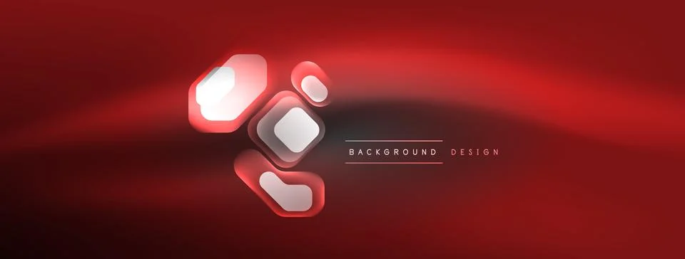 Glowing neon geometric elements abstract background. Neon light or laser show 스톡 일러스트