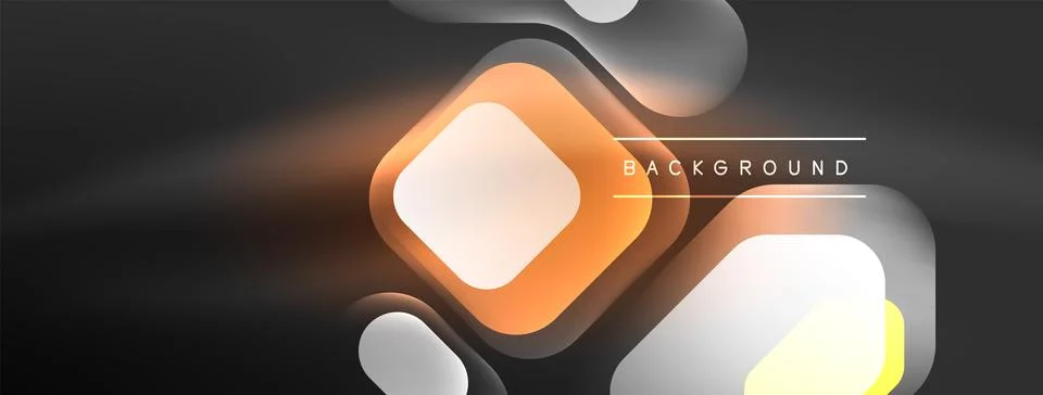 Glowing neon geometric elements abstract background. Neon light or laser show 스톡 일러스트