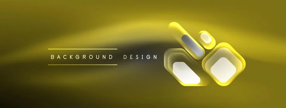 Glowing neon geometric elements abstract background. Neon light or laser show 스톡 일러스트