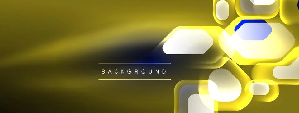 Glowing neon geometric elements abstract background. Neon light or laser show 스톡 일러스트