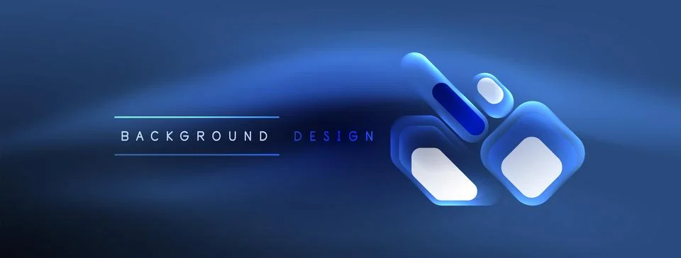Glowing neon geometric elements abstract background. Neon light or laser show 스톡 일러스트