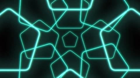 Glowing neon geometric lines forming abstract network pattern on dark background Stock Footage 330089849