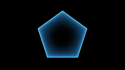 Glowing Neon Geometric Shape Frames and Energy Outline Loop Set Stock Footage 345923760