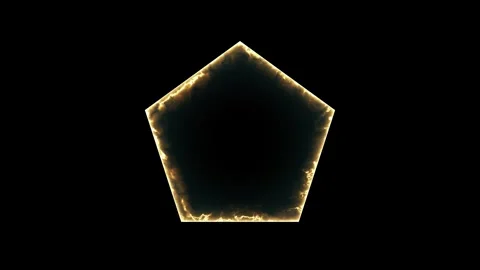 Glowing Neon Geometric Shape Frames and Energy Outline Loop Set Stock Footage 345923794