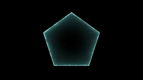 Glowing Neon Geometric Shape Frames and Energy Outline Loop Set Stock Footage 345923826