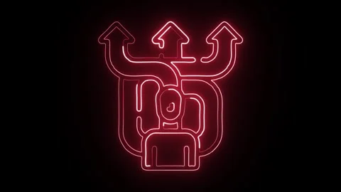 Glowing neon Graph icon  HD Video motion graphic animation Stock Footage 304858515