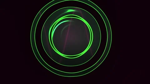 Glowing neon green circle animation. Stock Footage 335110963