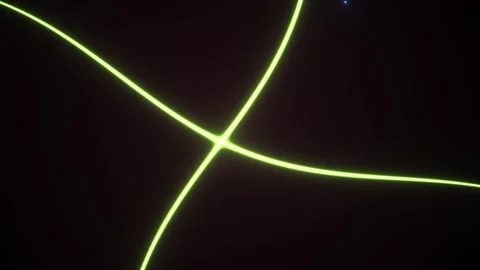 Glowing neon green lines intersecting. Stock Footage 340025914