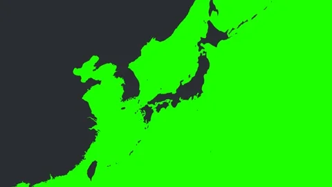 Glowing Neon Green World Map Animation for Technology Overlays Stock Footage 345422154