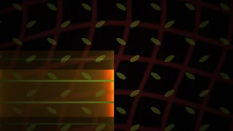 Glowing neon grid background with lights. Stock Footage 340026017