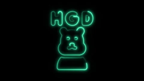 Glowing Neon Groundhog Day Icon Isolated on Black Background, HD Motion Gra.. Stock Footage 301212955