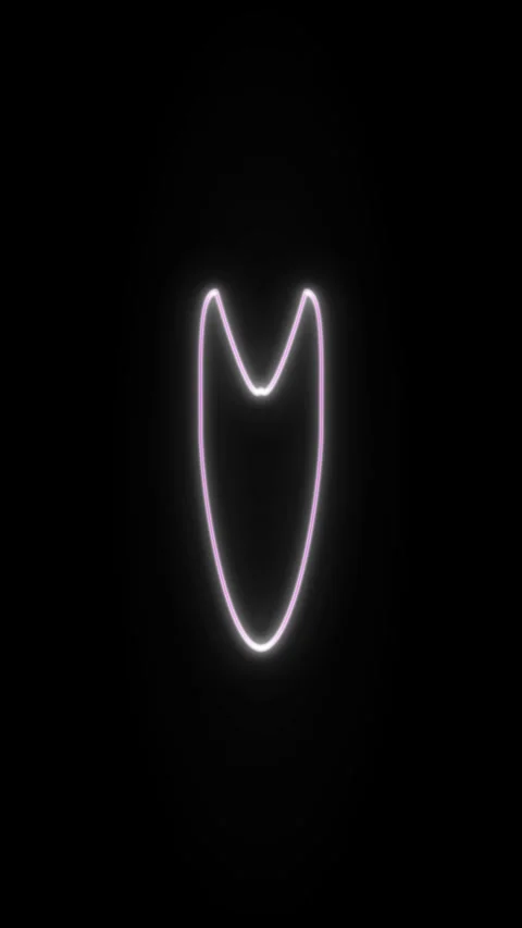 Glowing Neon Heart Light Trail Overlay 스톡 동영상 336440871