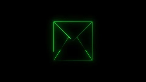 Glowing neon khum or email icon. Neon Mail Envelope consisting of neon outl.. Stock Footage 310280759