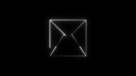Glowing neon khum or email icon. Neon Mail Envelope consisting of neon outl.. Stock Footage 310280774