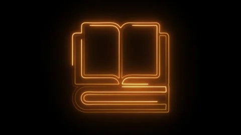 Glowing neon learning access icon isolated on black background. HD Video mo.. 库存影片 304533499