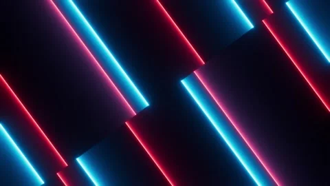 Glowing neon led lights in motion loop animated Stock Footage 324495731
