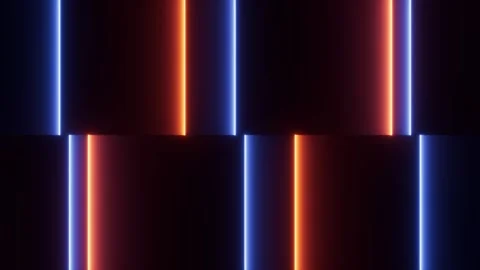 Glowing neon led lights in motion loop animated Video stock 324495735