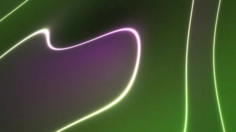 Glowing neon light abstract design elements. Stock Footage 340026291