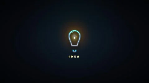 Glowing neon light bulb animation with idea text concept for business innov.. Stock Footage 337552929