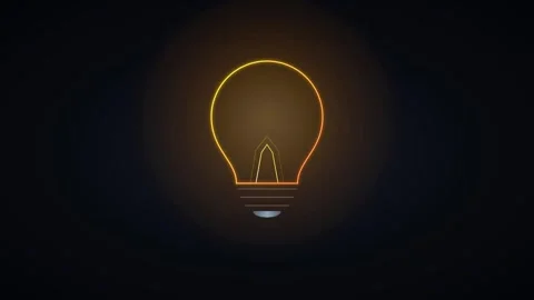Glowing neon light bulb animation for innovation and creative idea concepts Stock Footage 337553033