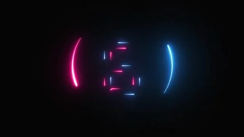 Glowing neon light countdown digital number 10 to1 with looping circle. Top.. Stock Footage 295929160