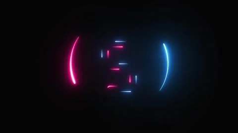 Glowing neon light countdown digital number 9 to 0 with looping circle. Top.. Stock Footage 295929165