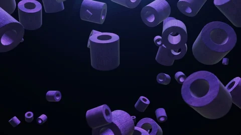 Glowing neon light cube. Disco cube abstract background. Looped animation. Video stock 128184847