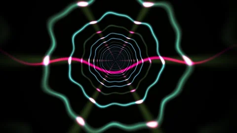 Glowing neon light design pattern. Stock Footage 334188484