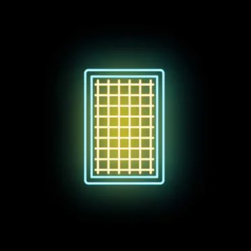 Glowing neon light grid frame retro style Illustrazione stock