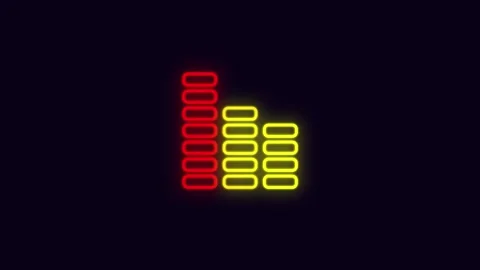 Glowing neon light icon animation loop on black background for nightlife promo Video stock 322953998