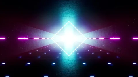 Glowing neon light passage background VJ Loop Stock Footage 240319782