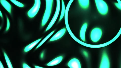 Glowing neon light patterns on dark backgrounds. Stock Footage 337468841