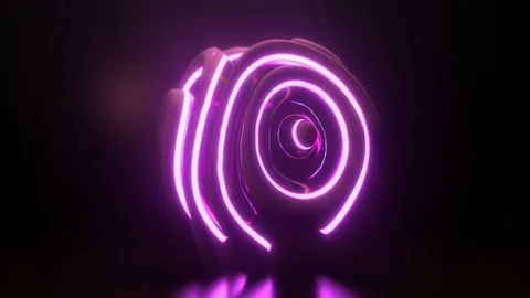 Glowing neon light sphere Stock Footage 107272594
